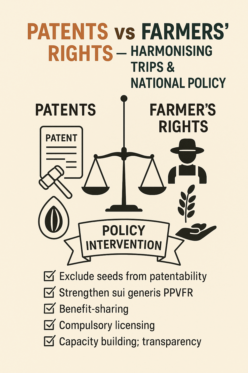Patents vs Farmers’ Rights under TRIPS